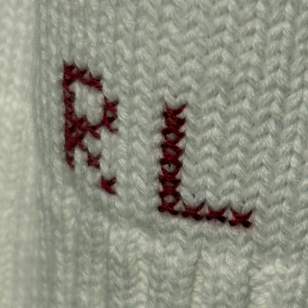 Polo Ralph Lauren Women's Bear Sweater White Sz L fancy trendy modern warm $440 - Picture 8 of 10